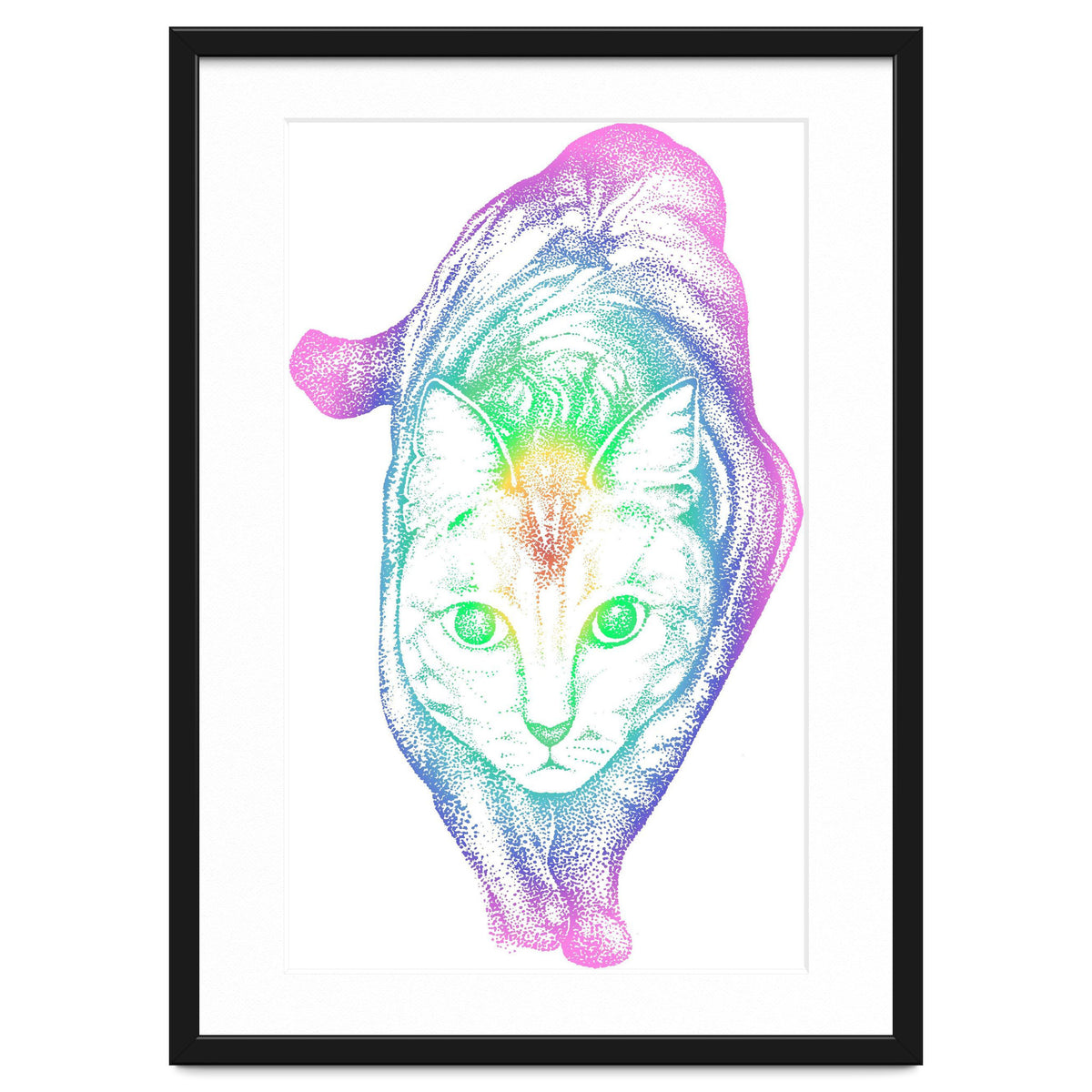 Rainbow Pastel Cat