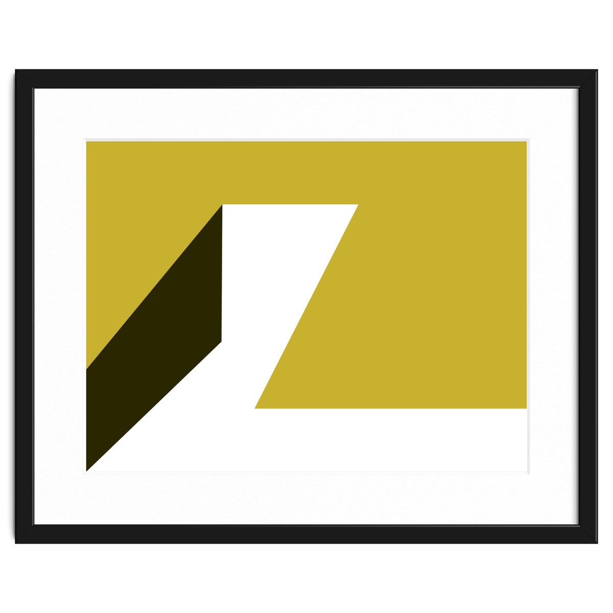 Geometric Shapes No. 78 - mustard, black & white