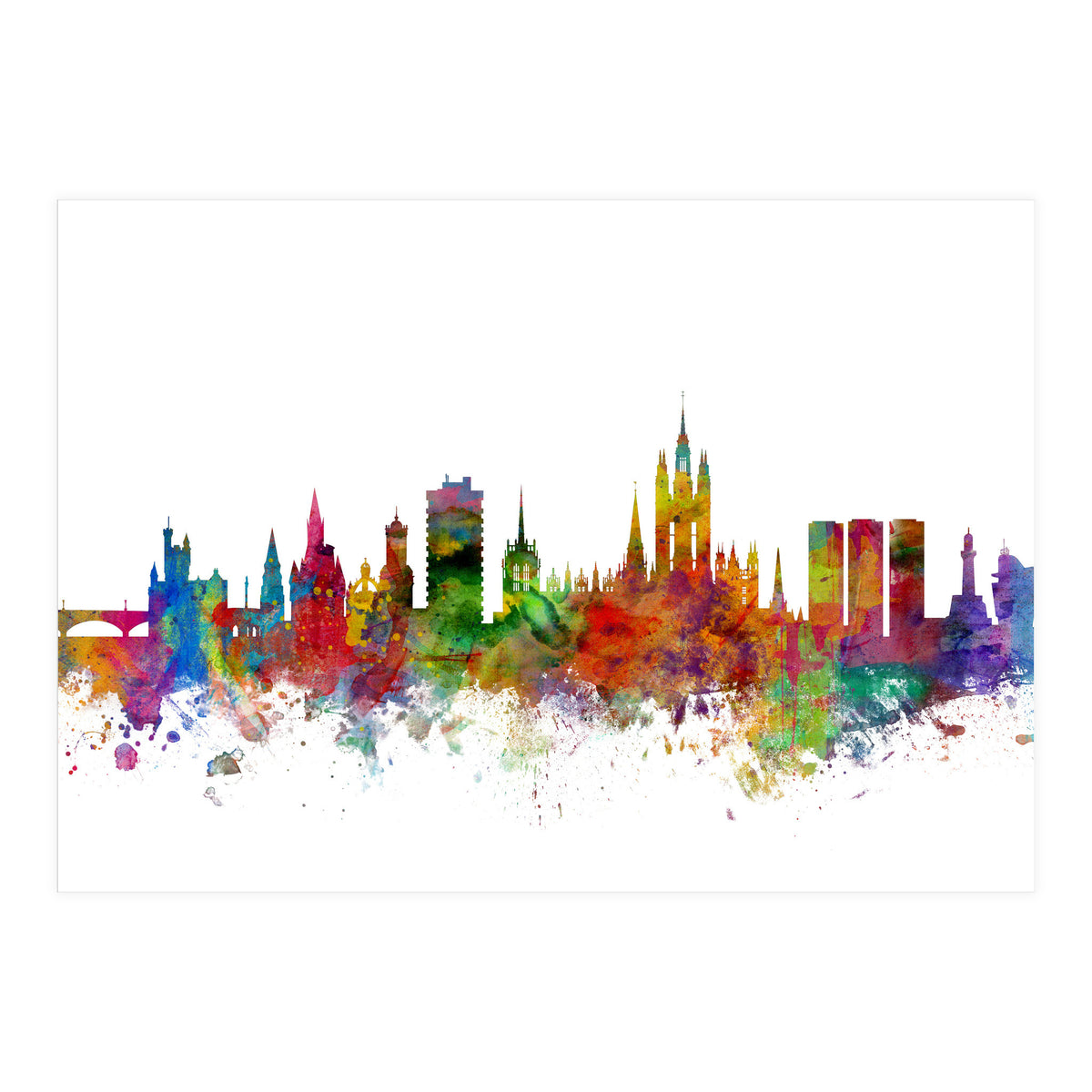 Aberdeen Scotland Skyline (Print Only)