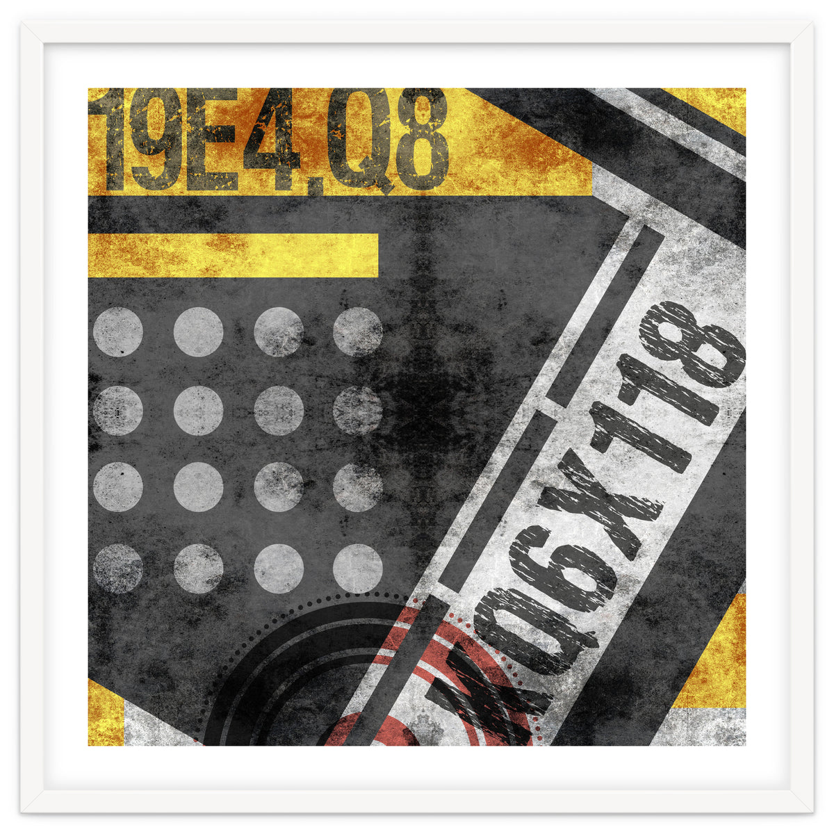 Abstract Industrial Black And Yellow