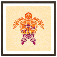 Tropical Sunset Sea Turtle Design