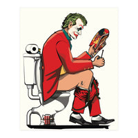Joker on the Toilet, funny Bathroom Humour (Print Only)