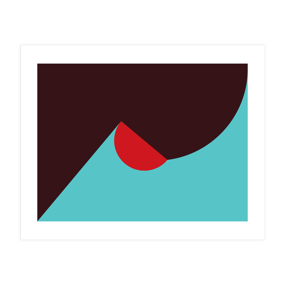 Geometric Shapes No. 8 - blue, purple & red (Print Only)