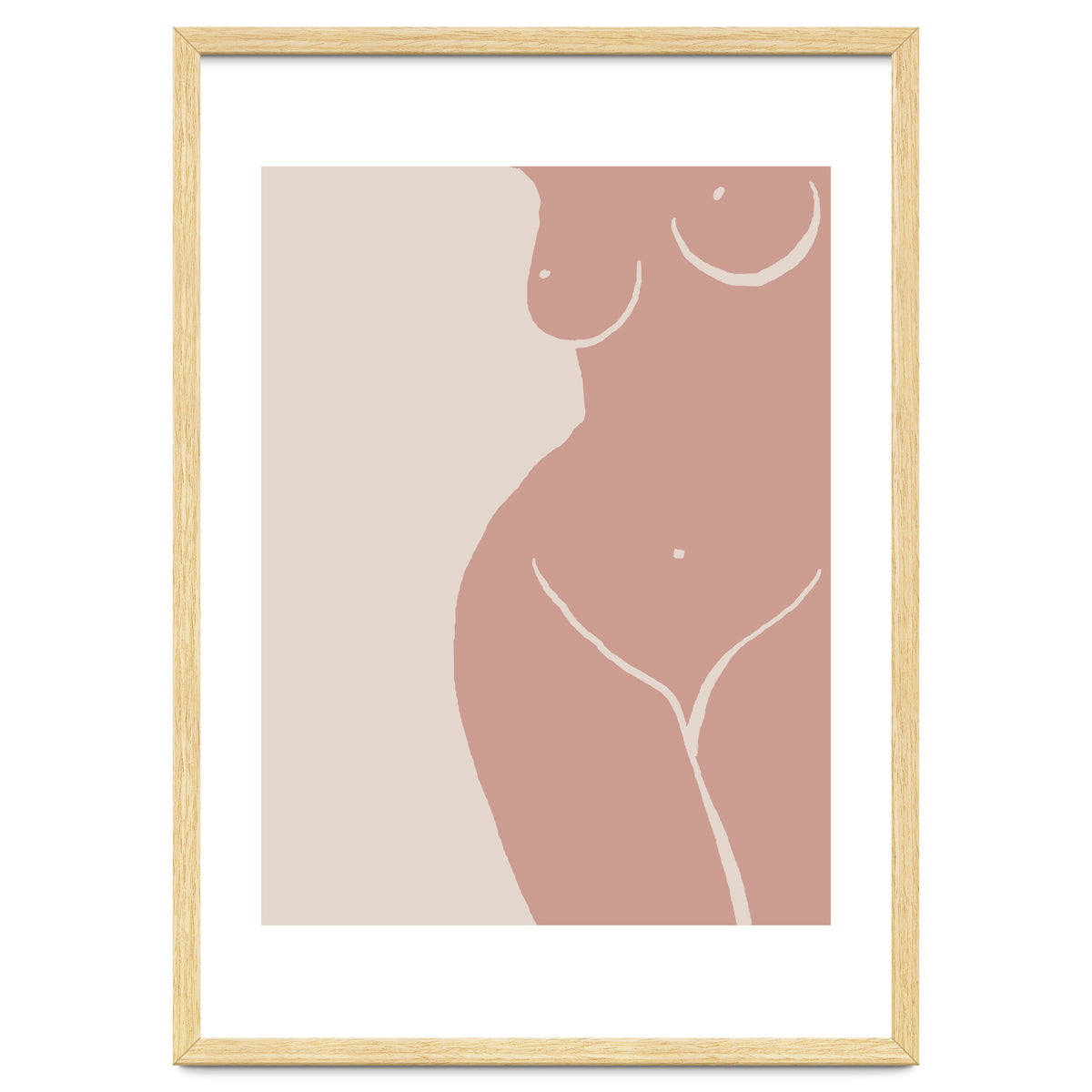 Female nude closeup line-a