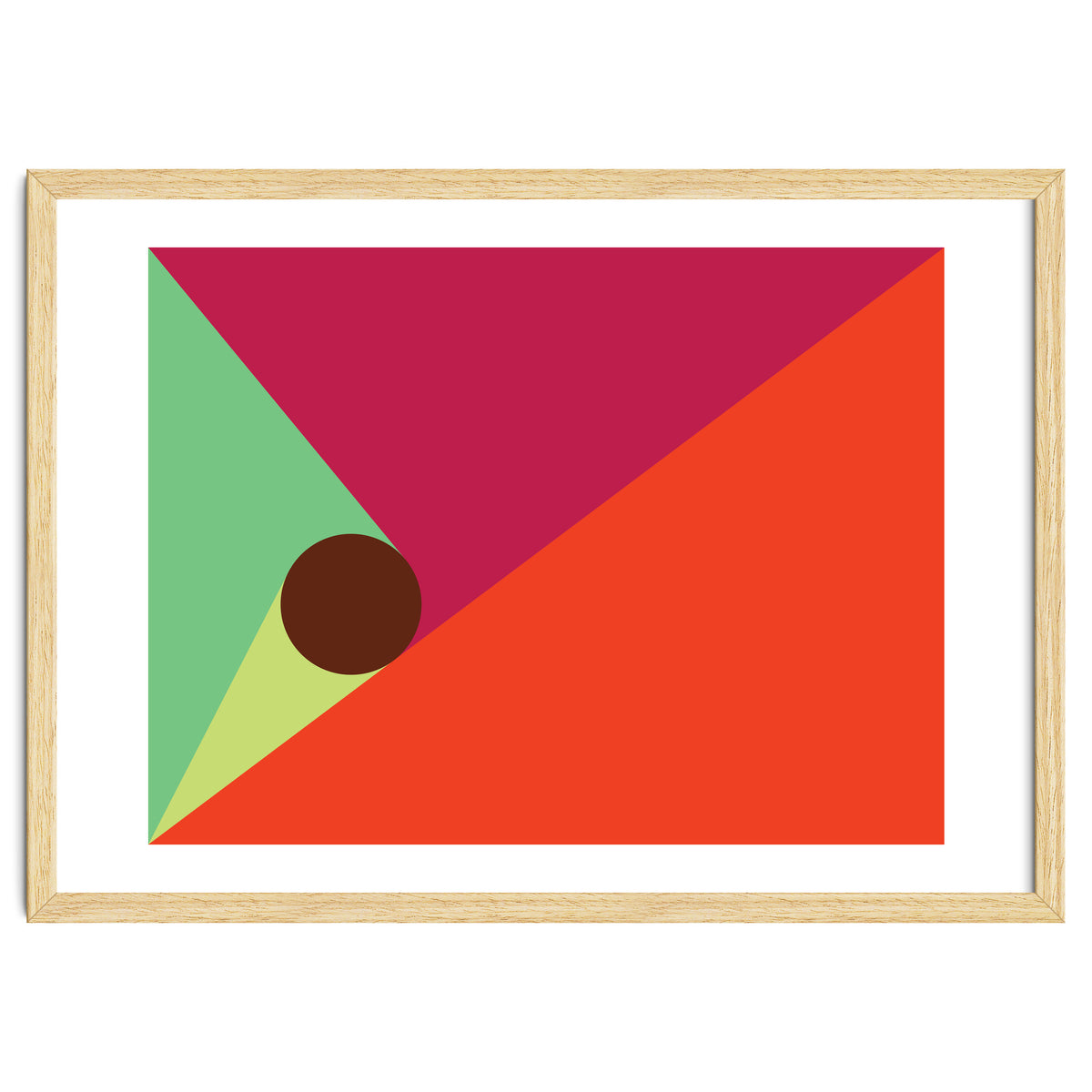 Geometric Shapes No. 25 - orange, mint & purple