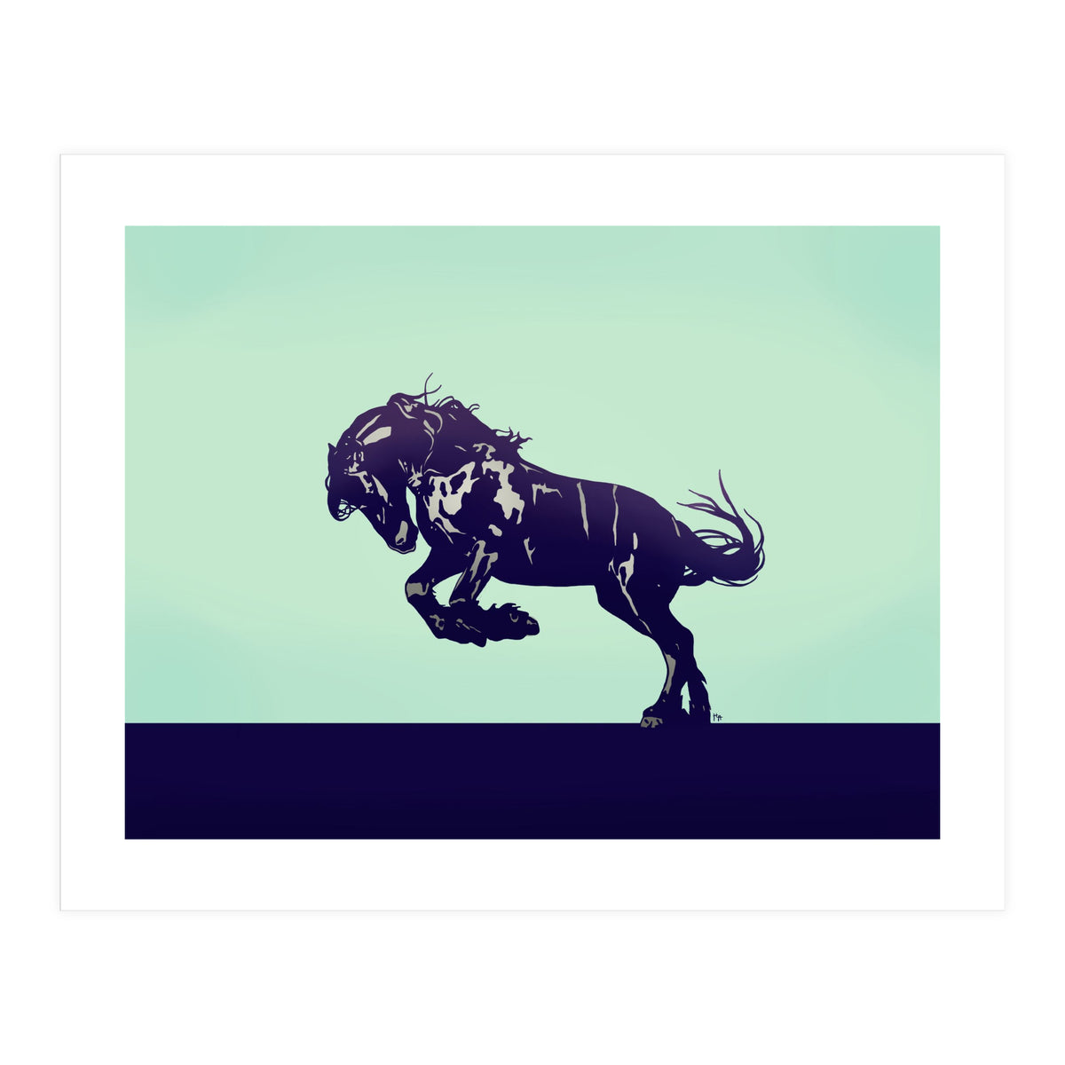 Dark Blue Stallion (Print Only)