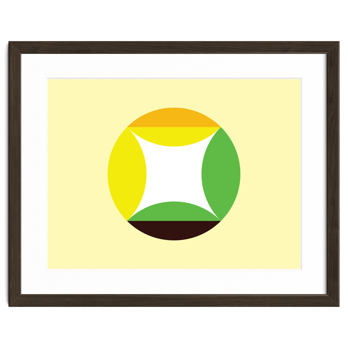 Geometric Shapes No. 21 - yellow, green & orange
