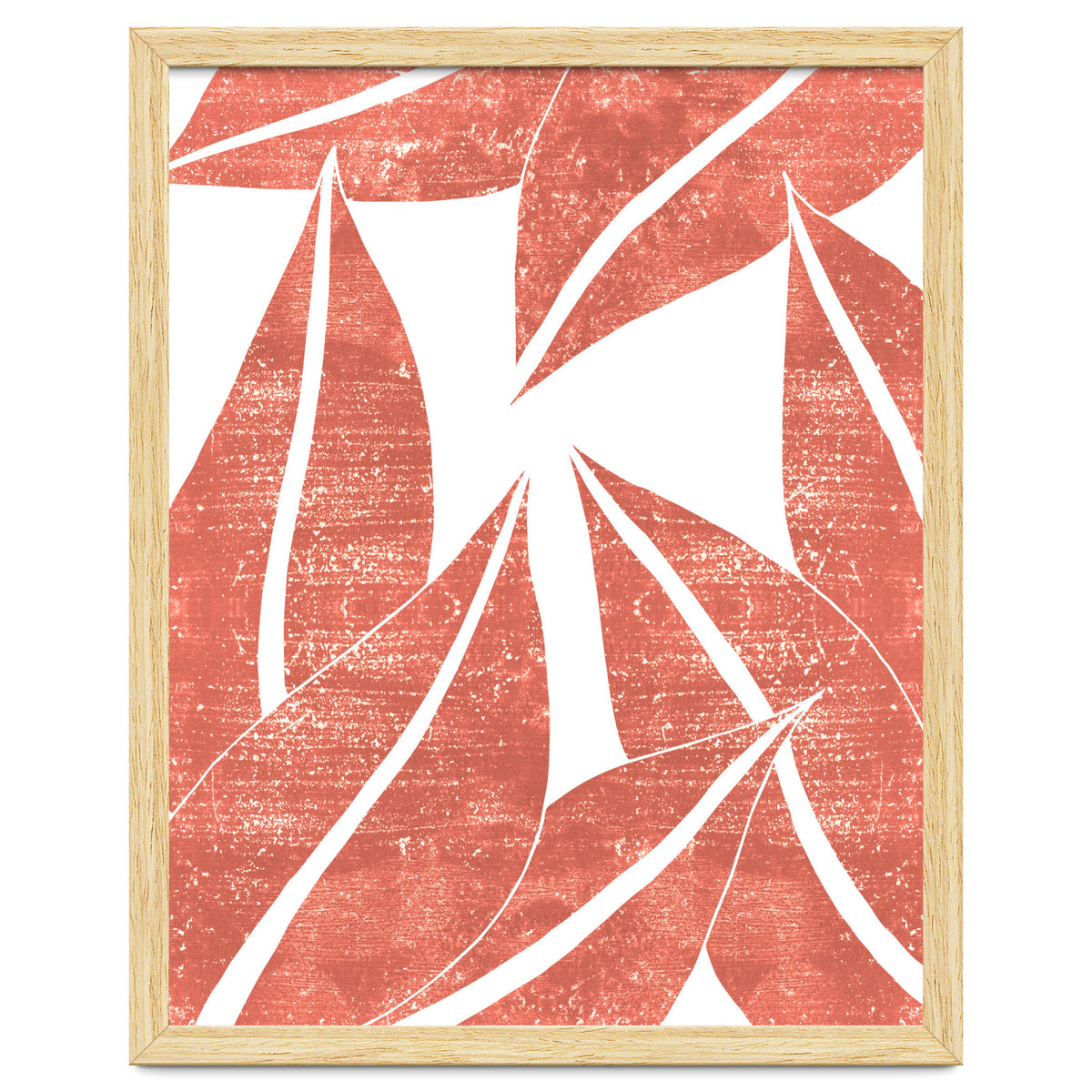 Abstract Terracotta Leaves 1 - Burnt Orange