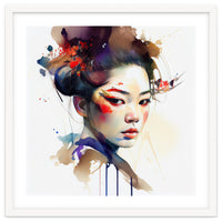 Watercolor Modern Geisha #1