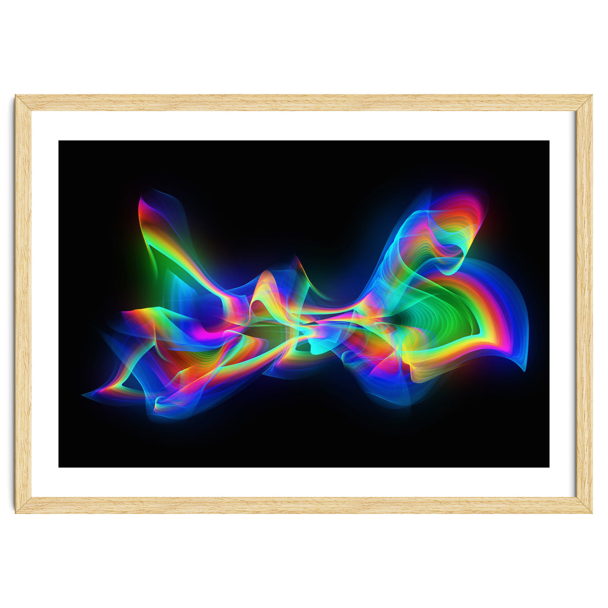 Abstract Colorful Flame Waves