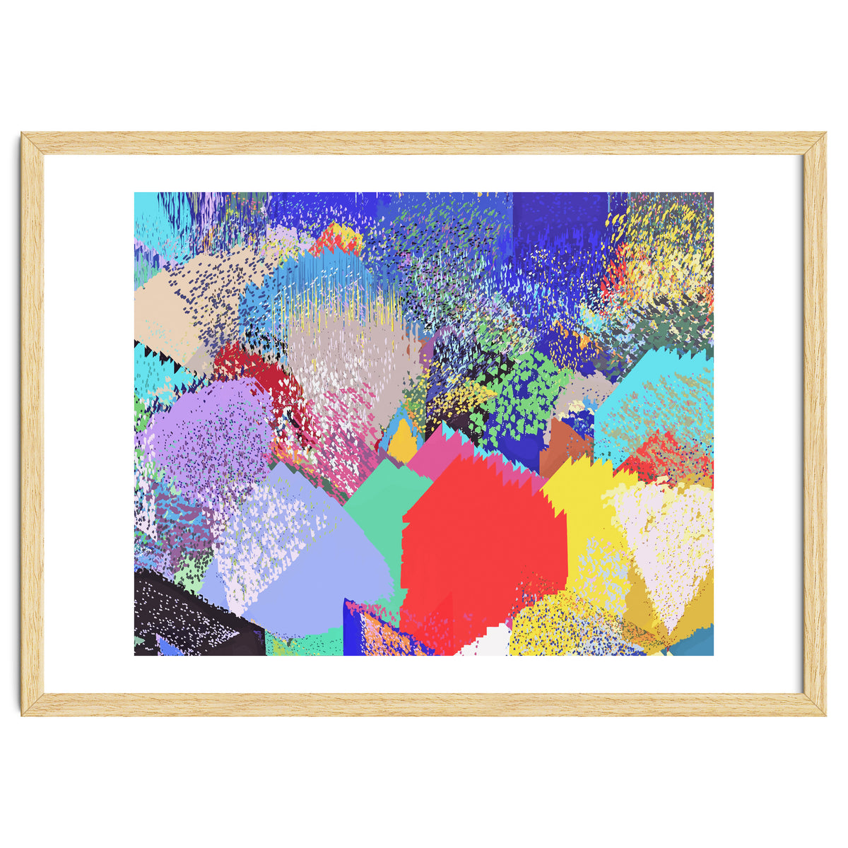 Modern Life, Abstract Contemporary Graphic Design, Eclectic Colorful Shapes