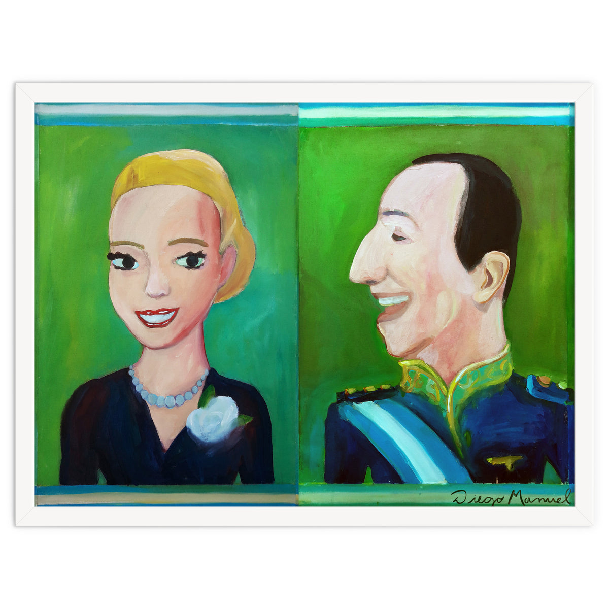 Evita y Juan Perón Díptico