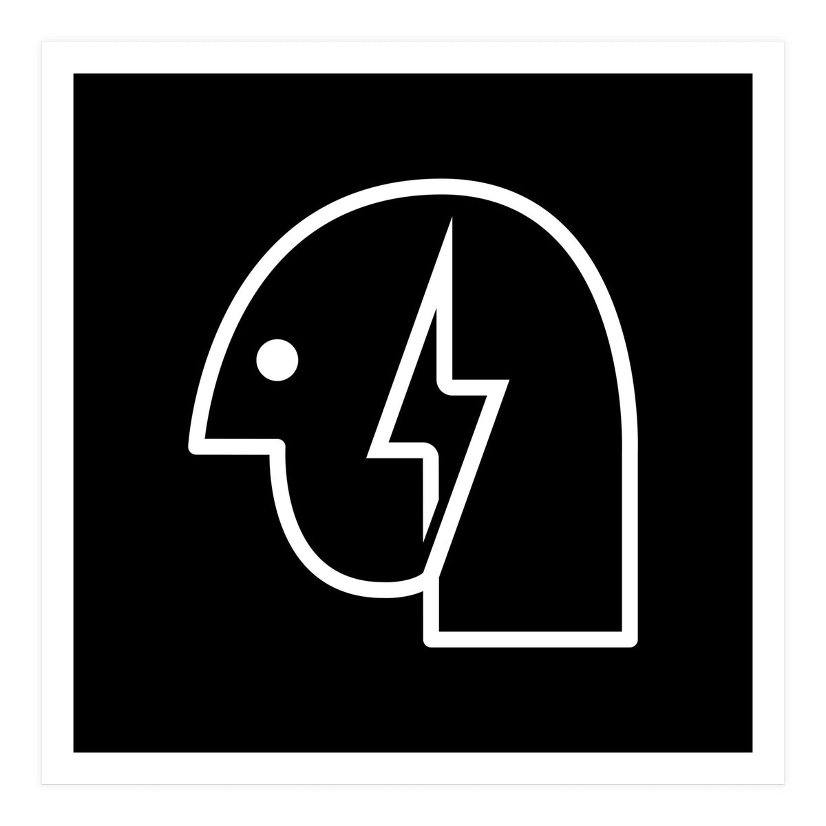 Head Lightning_Black (Print Only)
