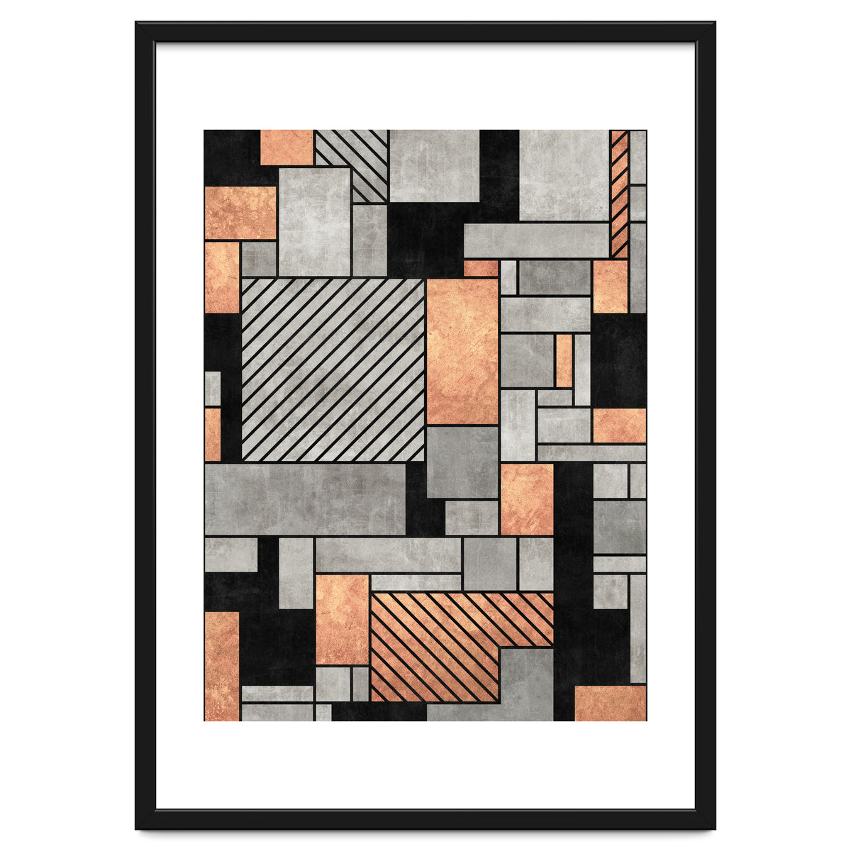 Random Pattern - Concrete and Copper