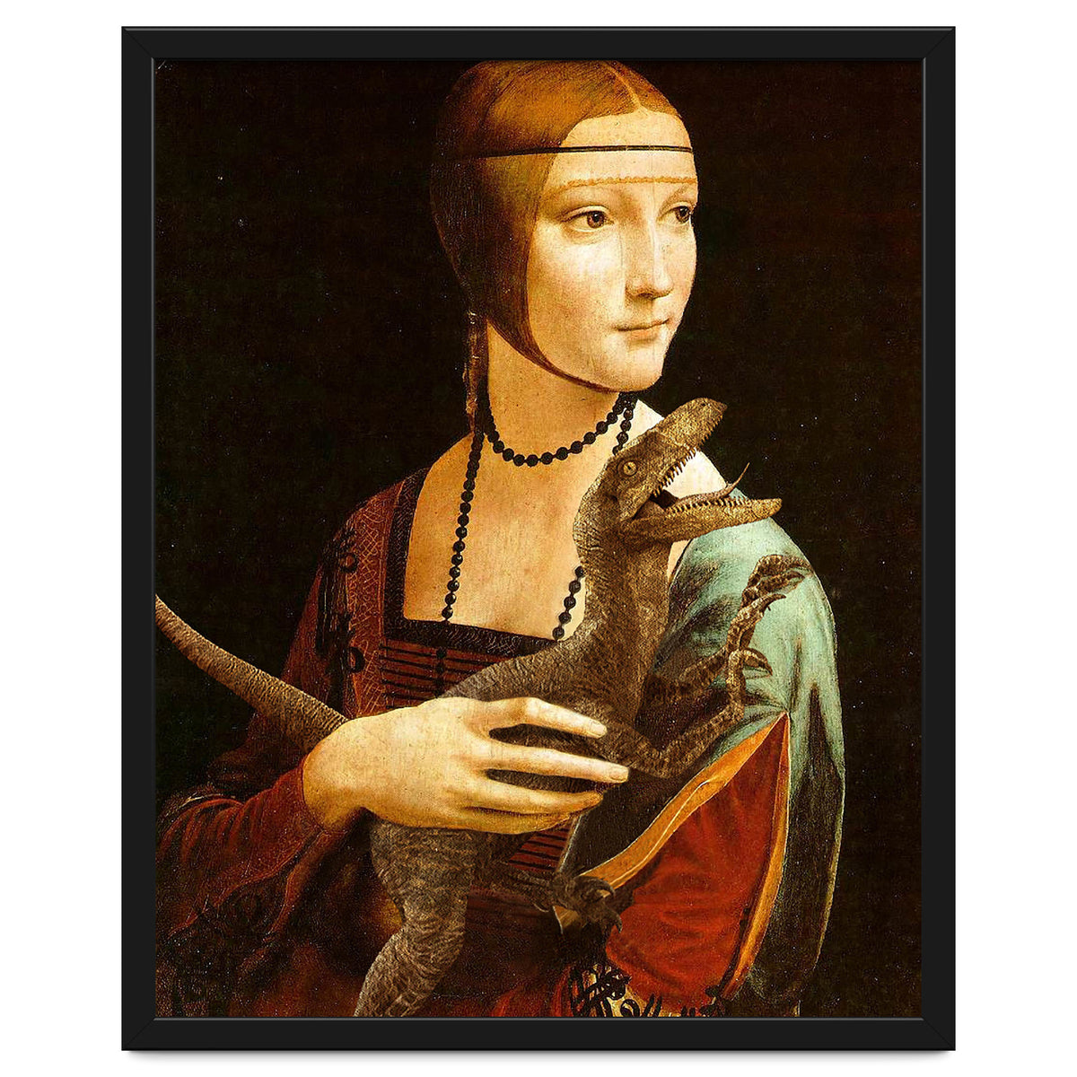 Lady With A Velociraptor