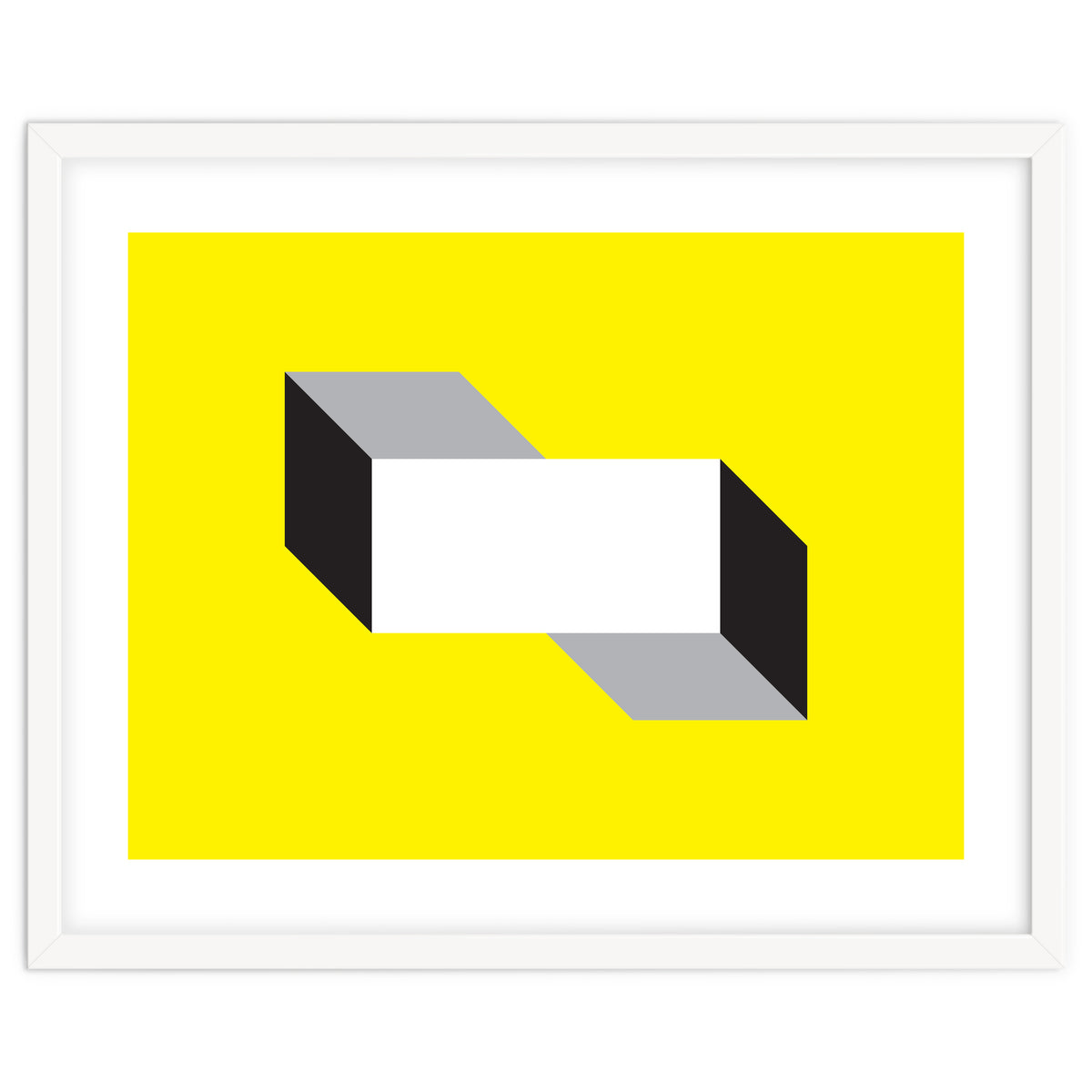 Geometric Shapes No. 50 - yellow, black & grey