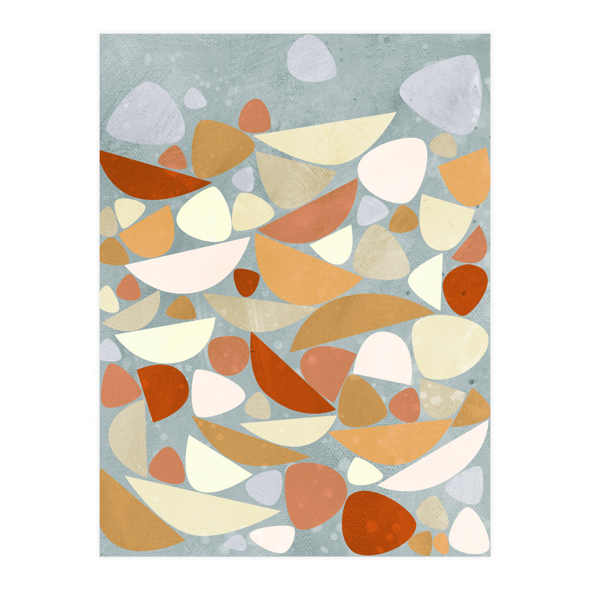 Sea Bed Orange Abstract (Print Only)