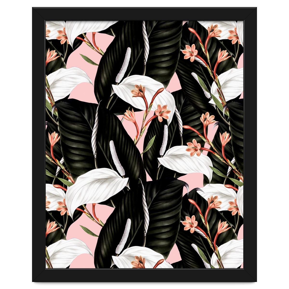 Flowery exotic botanical pink