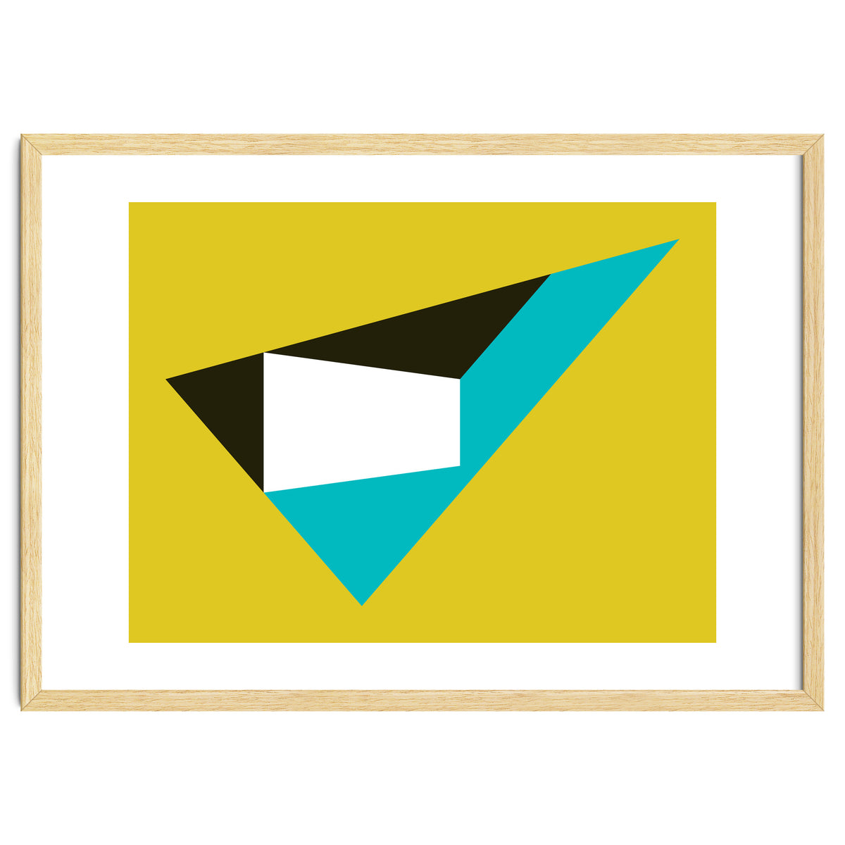 Geometric Shapes No. 39 - mustard & turquoise