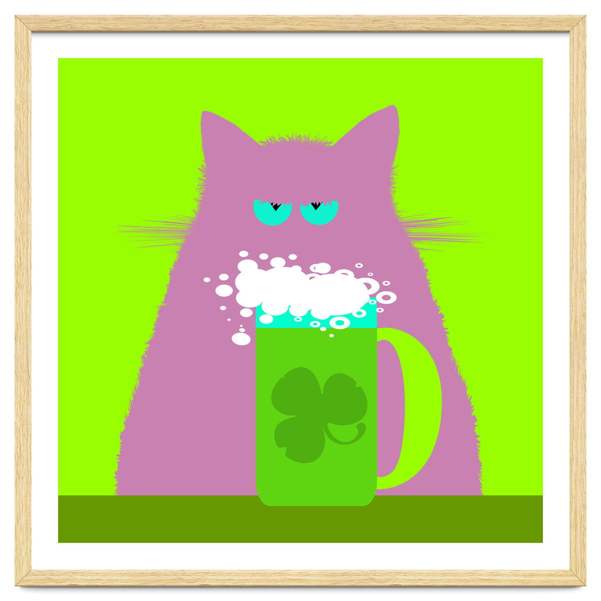 Saint Patrick's Day Lilac Cat