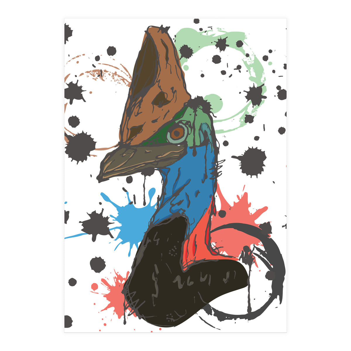 Cassowary Bird Sketch (Print Only)