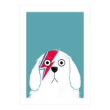Doozal Dog Bowie White (Print Only) thumbnail