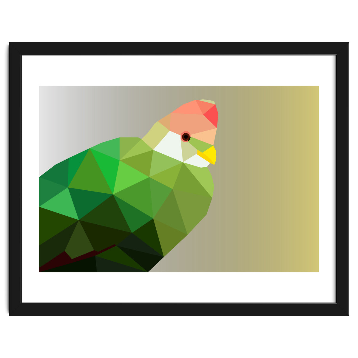Red Crested Turaco Low Poly Art