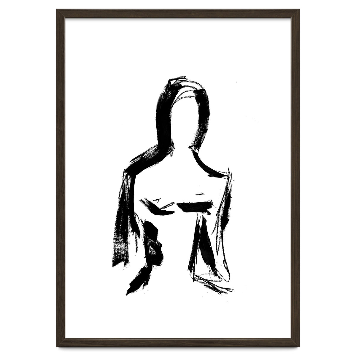 Abstract Monochrome Female Figure