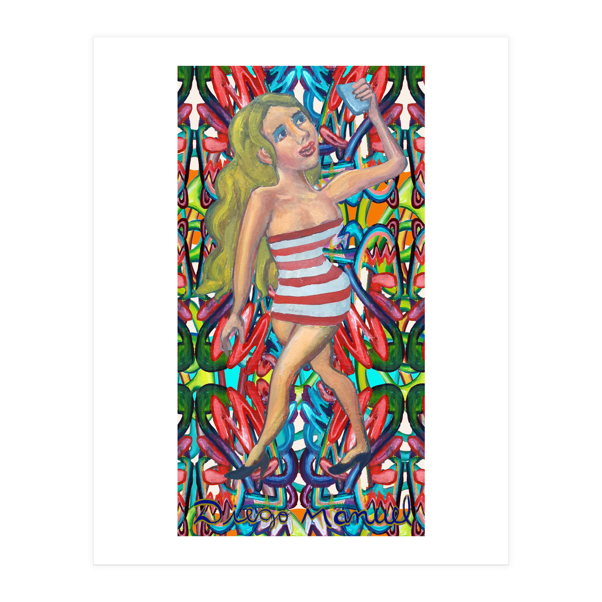 Chica Selfie (Print Only)