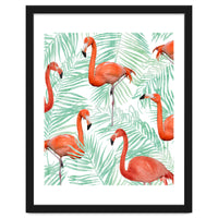 Flamingo And Mint Palm