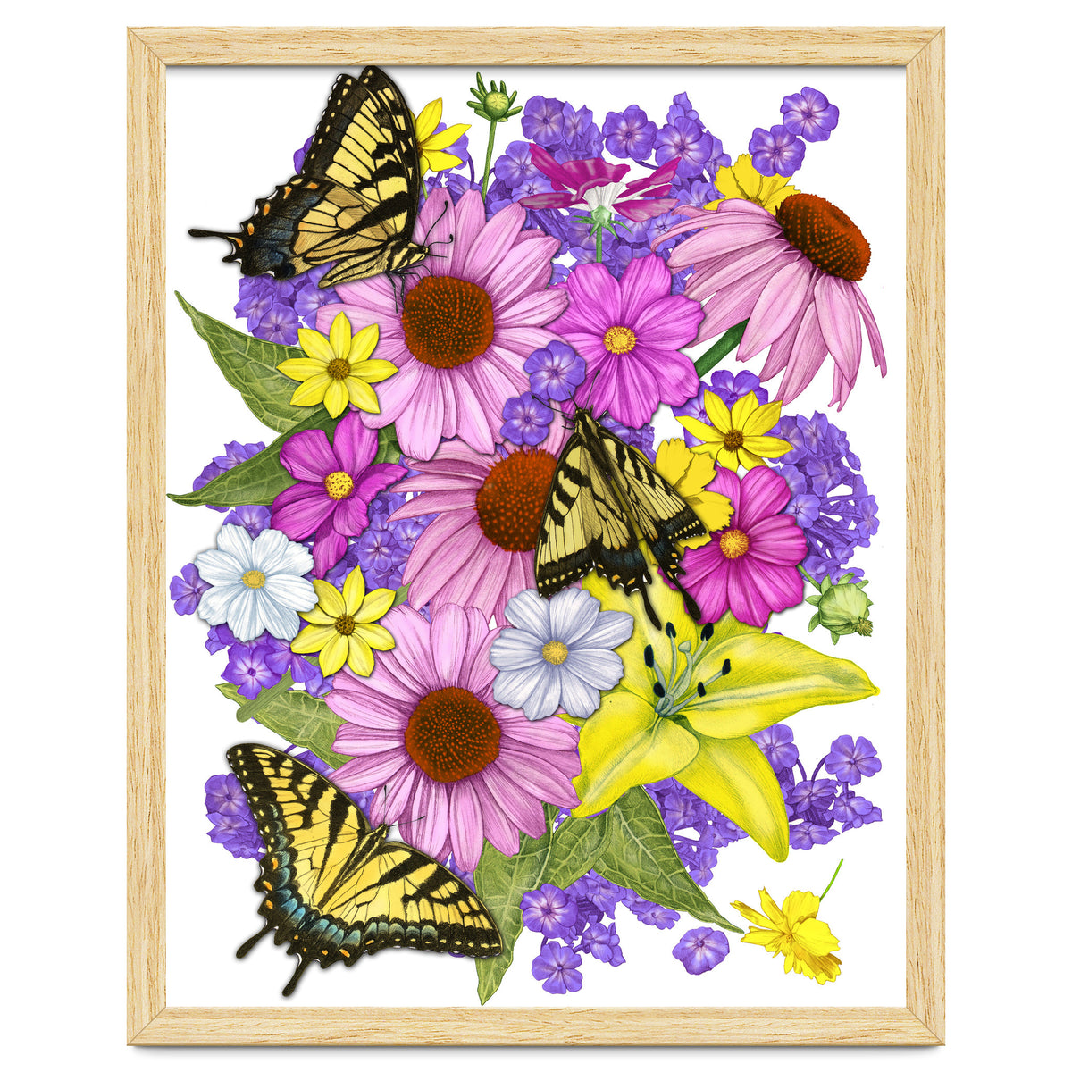 Corn Flowers and Swallowtails