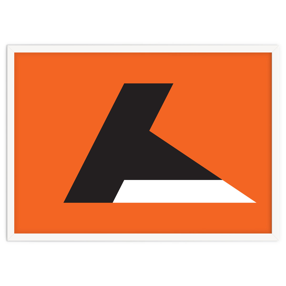 Geometric Shapes No. 79 - orange & black