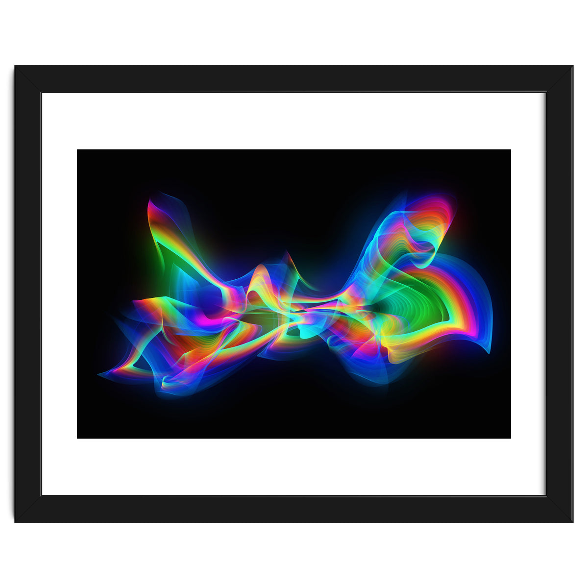 Abstract Colorful Flame Waves