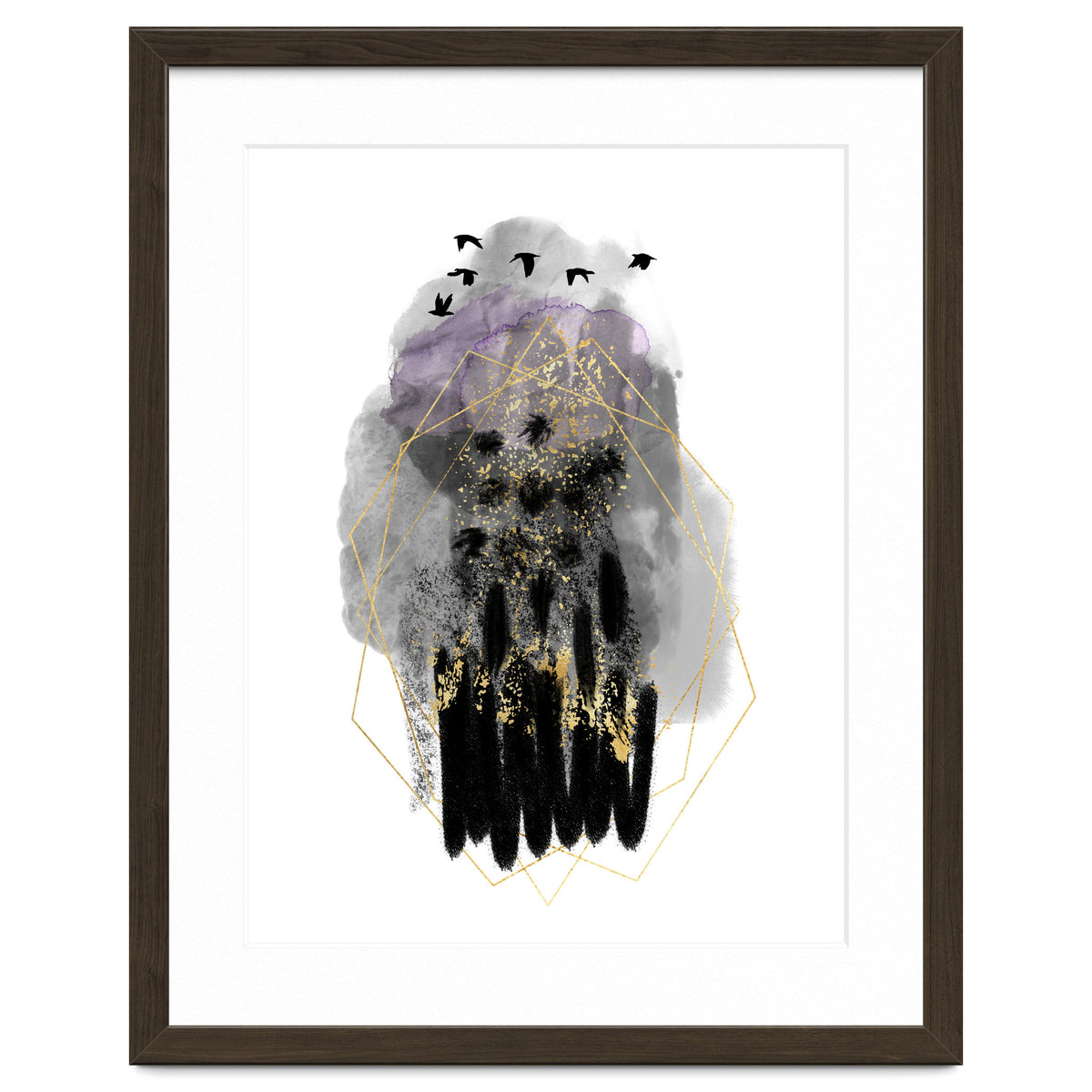 Abstract watercolour calm before the storm