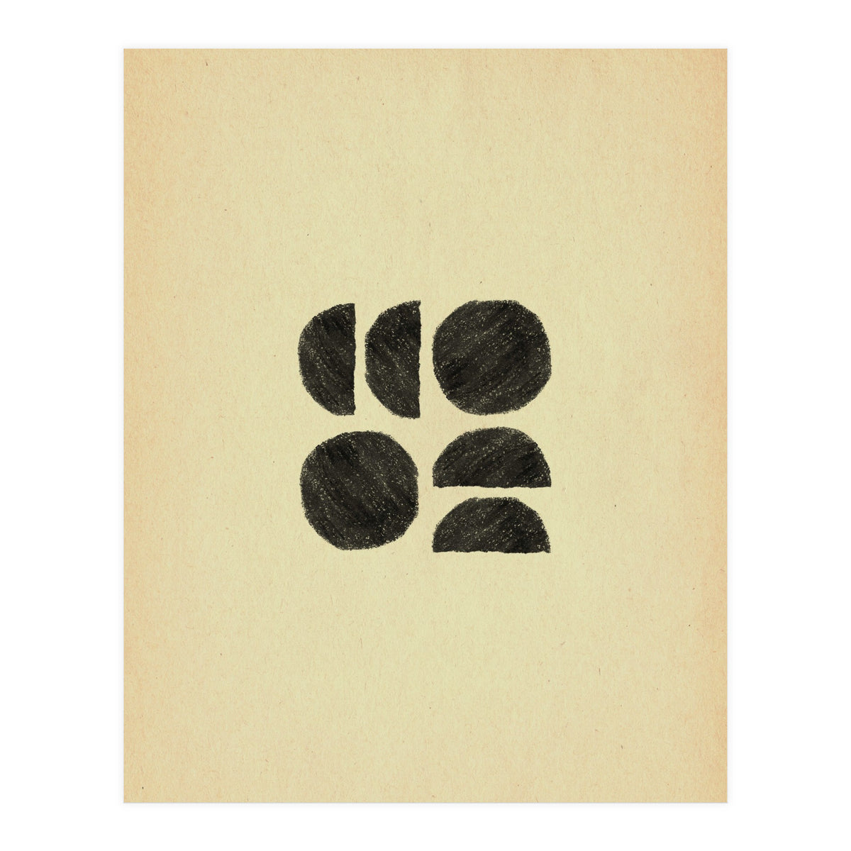 Abstract mid-century modern shapes (Print Only)