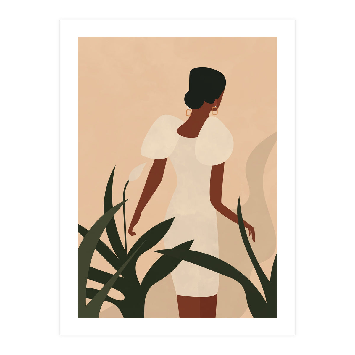 Woman Boho Minimalist Illustration (Print Only)