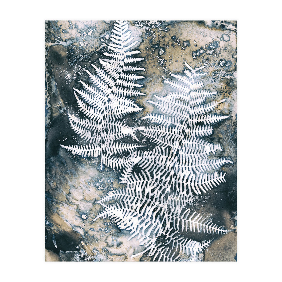 Indigo Blue Botanical Leaves No. 12 (Print Only)