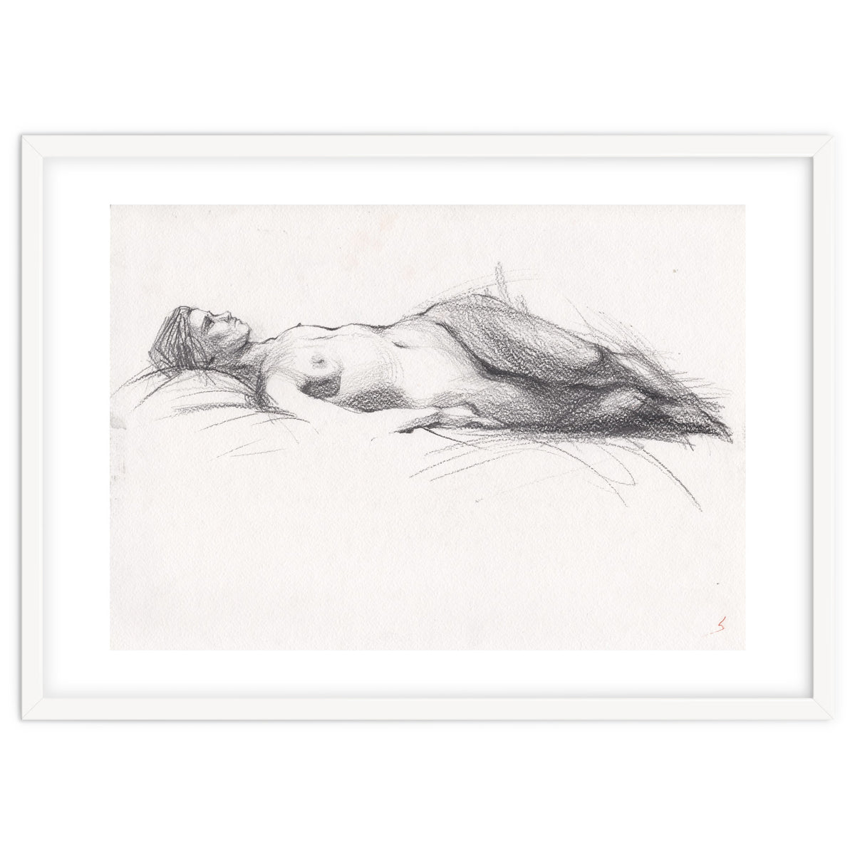 Beautiful erotic drawing of woman