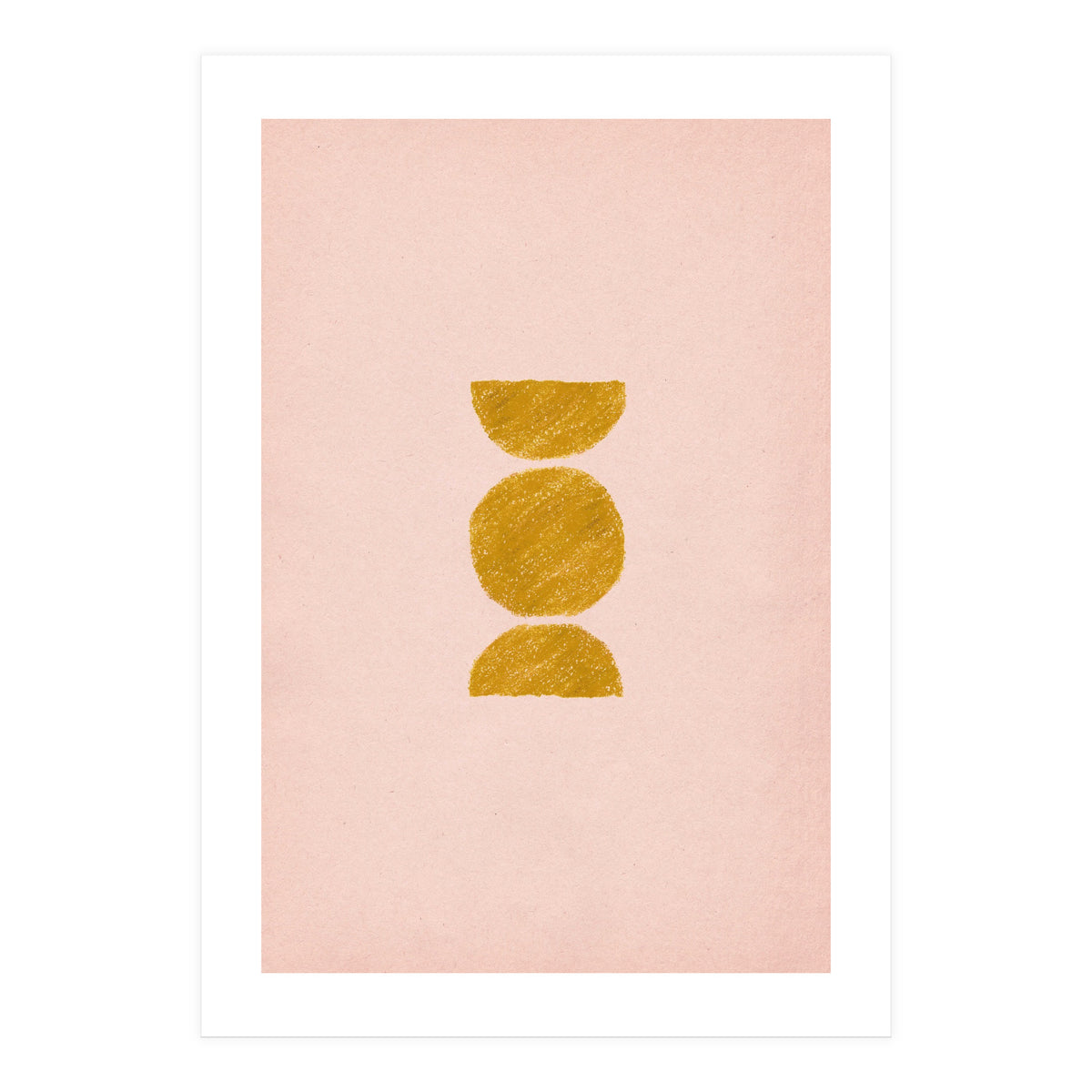 Pink and rust minimalist shapes (Print Only)