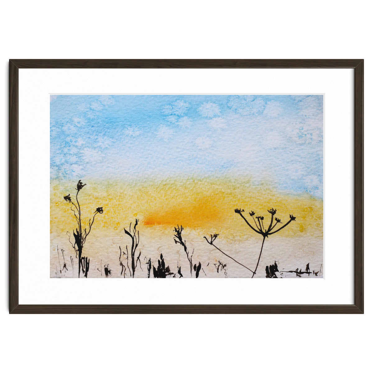 Winter sunrise || watercolor