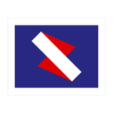 Geometric Shapes No. 68 - red & royal blue (Print Only) thumbnail