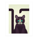 Mid Century Geometric Black Cat (Print Only) thumbnail