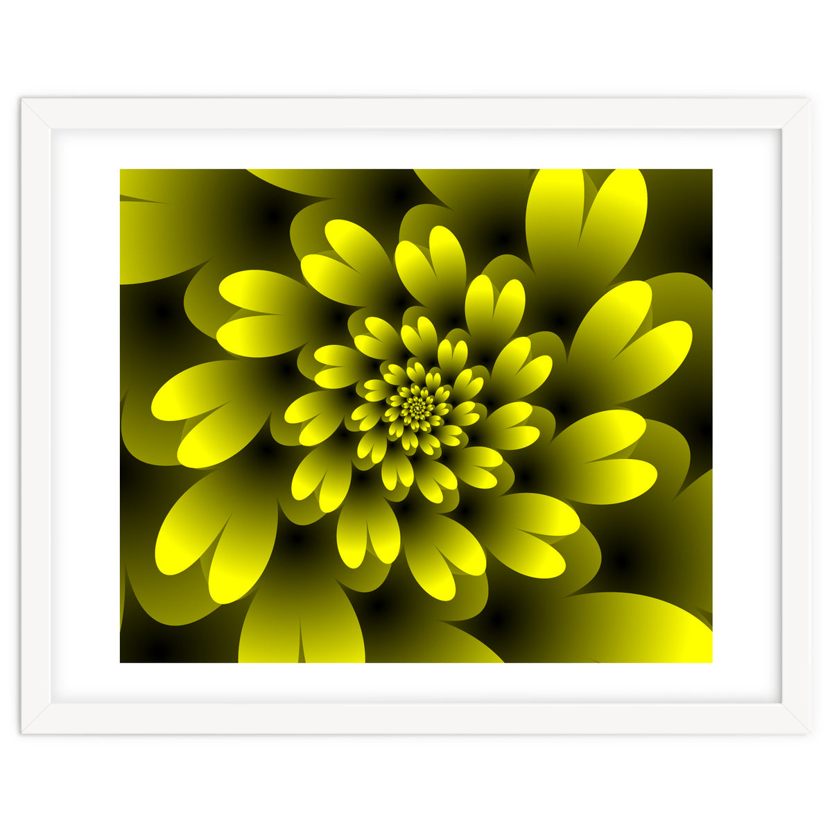 Yellow Floral Satin Wallpaper