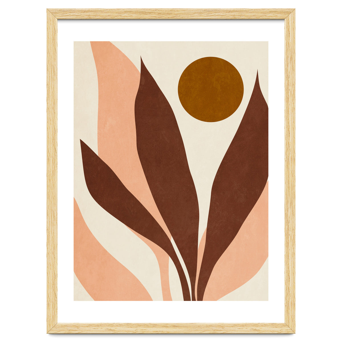 ABSTRACT LEAVES AND SUN - R01