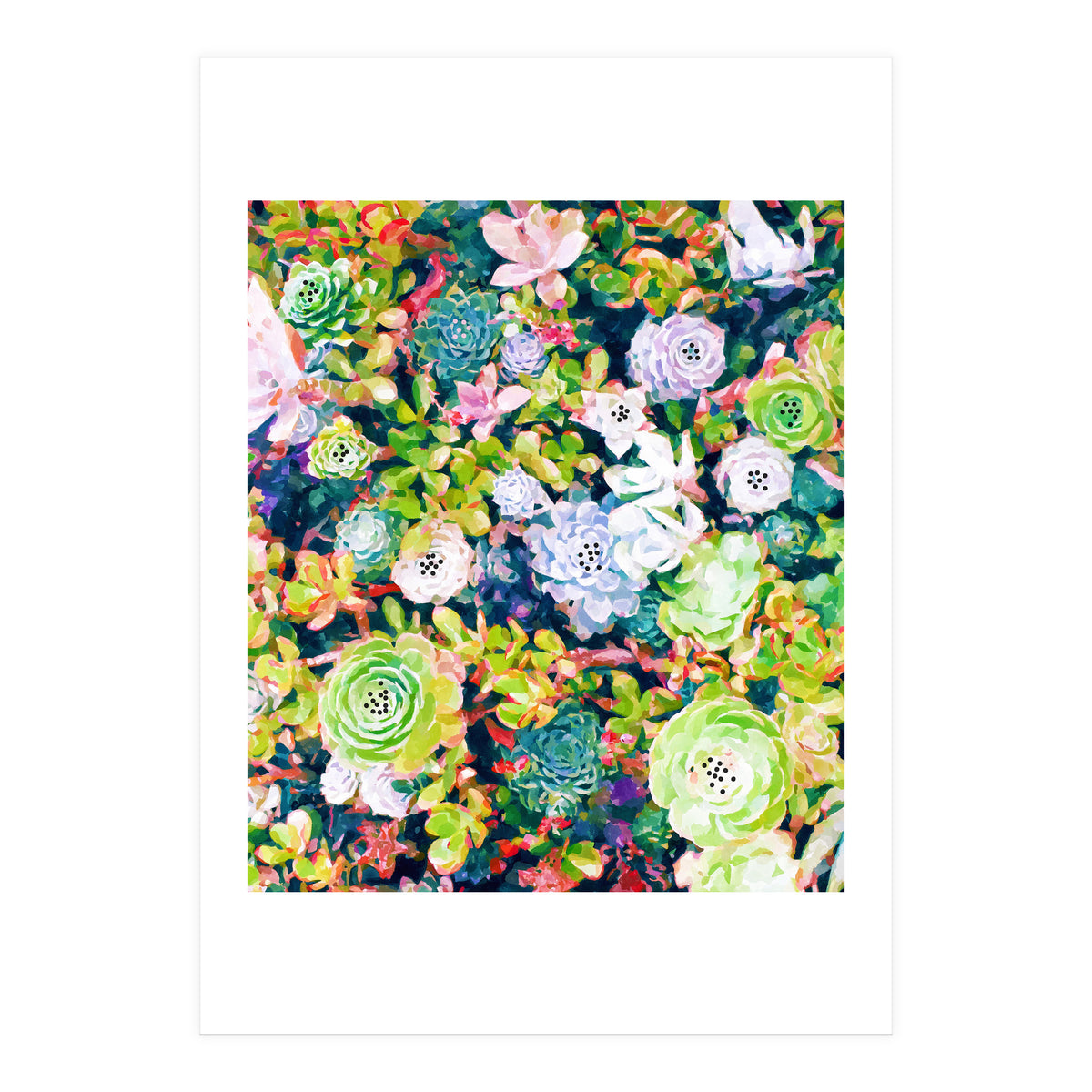 Watercolor Succulents (Print Only)