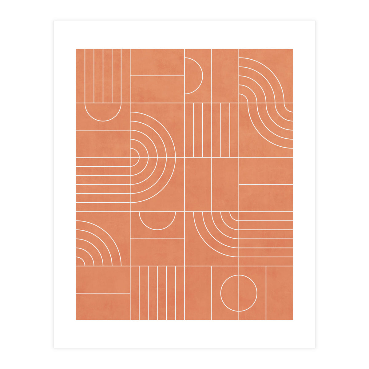 My Favorite Geometric Patterns No.23 - Coral (Print Only)