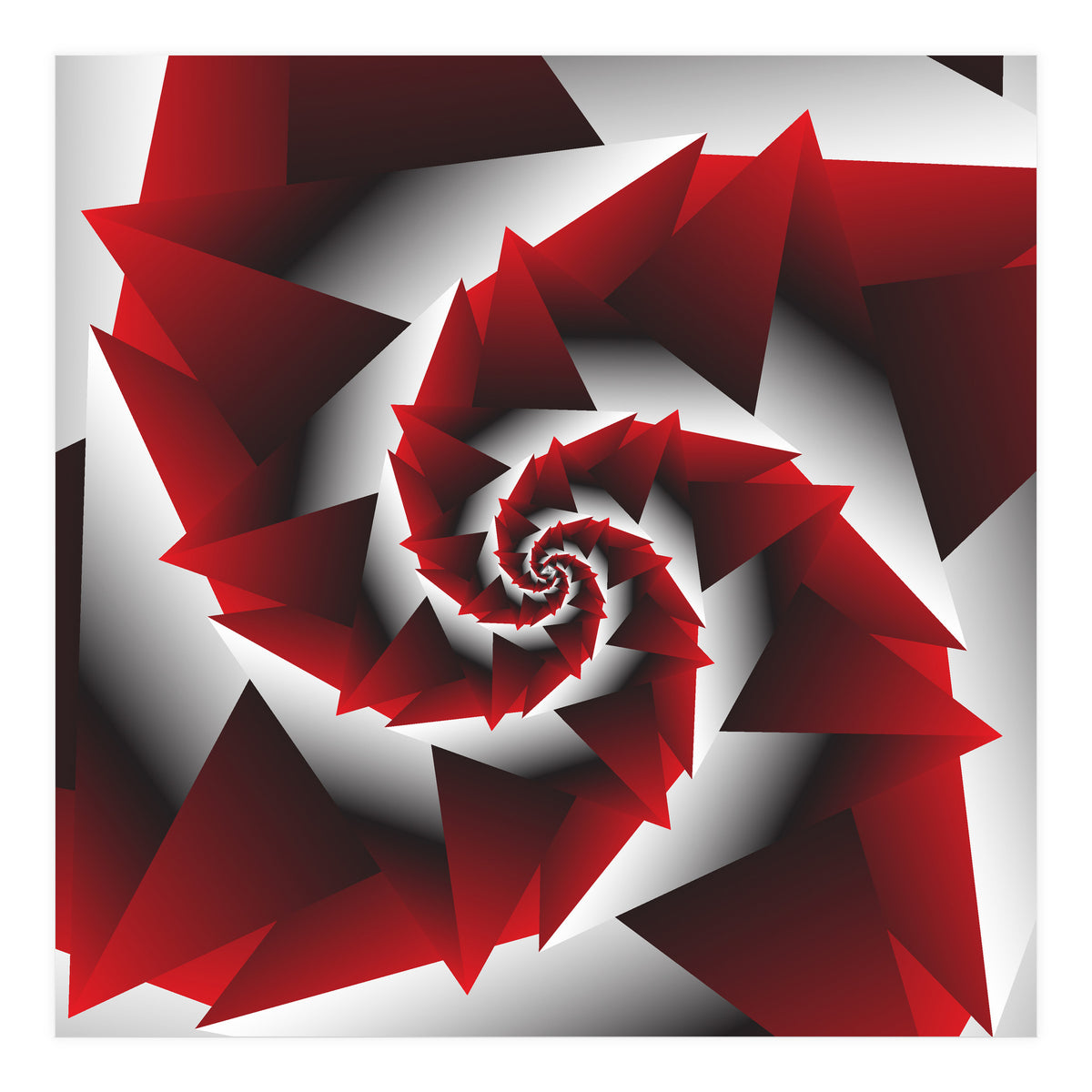 Abstract Geometric Red Graphics (Print Only)