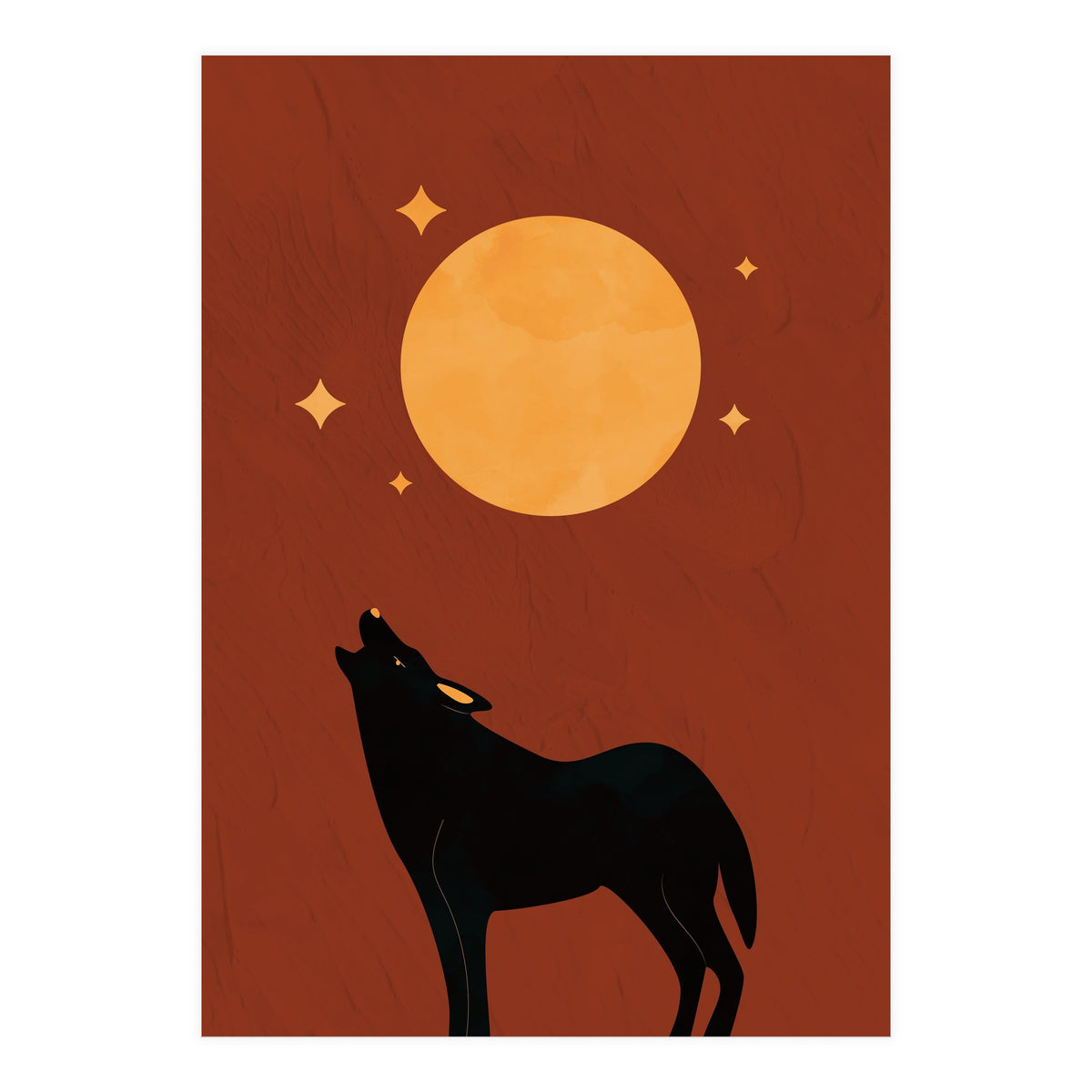 Wolf Full Moon (Print Only)