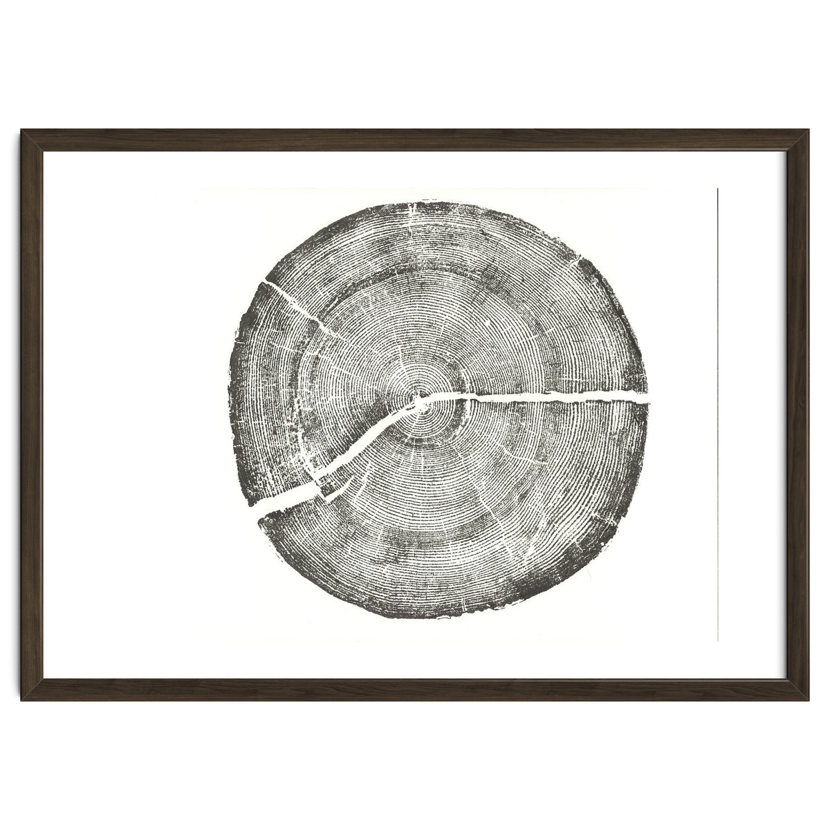 Rock Canyon, Tree Ring Print, Woodblock