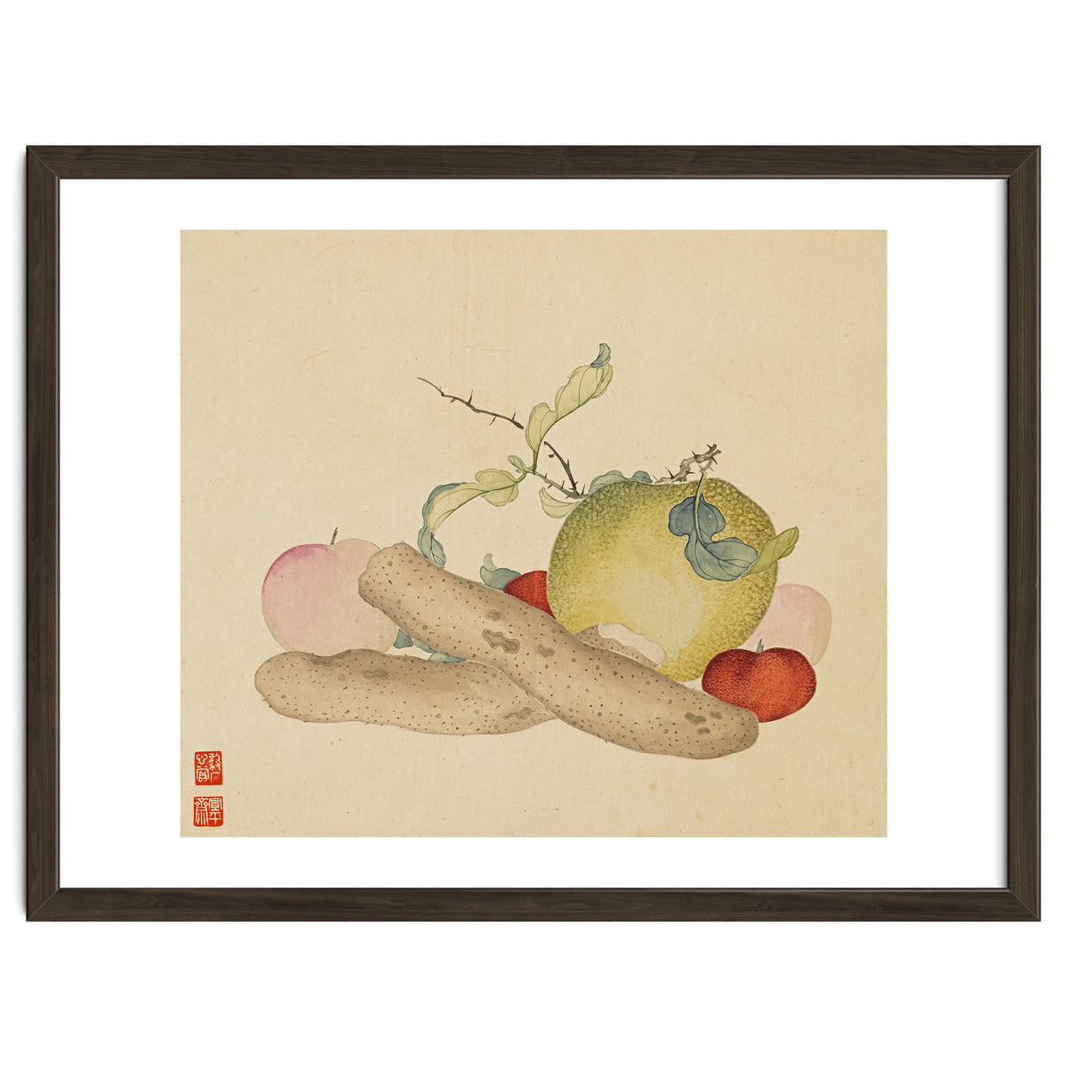 Wang Chengyu~flowers And Vegetables, Vegetables, Fruits, Yam, Apple, Pear
